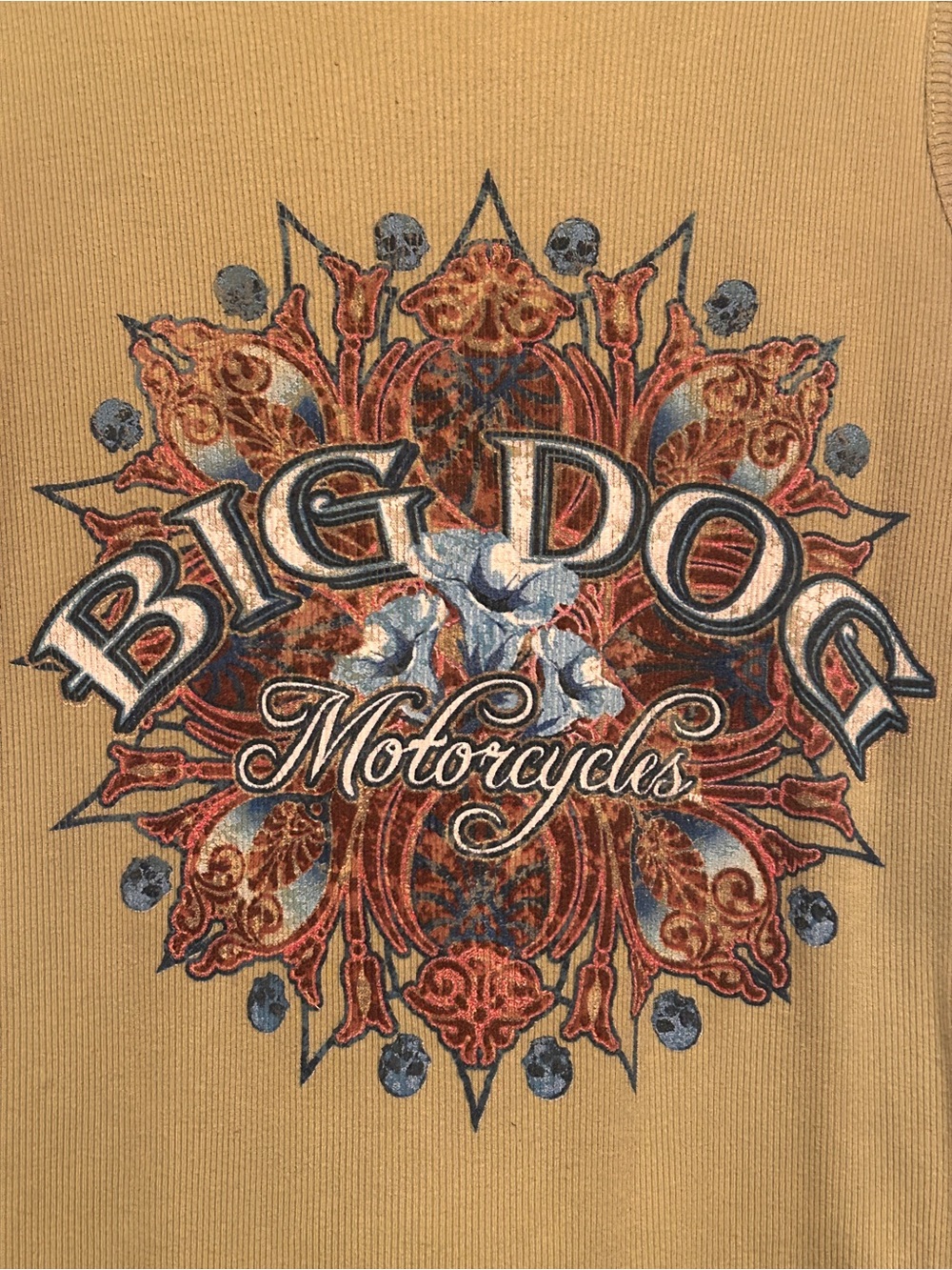 Big Dog Motorcycles Graphic Tank Top - Tan